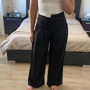 Chic Black Wide-Leg Women's Pants
